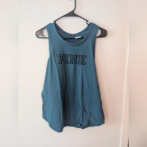 Victoria's Secret PINK Work Out Racerback Tank, Teal, Size‎ Small Womens